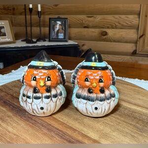 TURKEY PILGRIM Salt & Pepper Shakers * JOHANNA PARKER